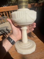 Aladdin Model B Tan Alacite Kerosene Lamp 13 1/2