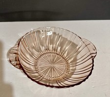 VTG  Pink Depression Glass Bowl 8 Inches Excellent picture