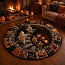 3D Halloween Rug, Ghost Carpet 2, Novelty Ghost Skeleton, 24 inches picture