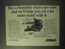 1985 Homelite Jacobsen Raker III Chain Saw Ad picture