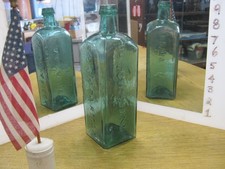 *TEAL* 1850'S GROUP VI~IRON PONTIL~ DR_ TOWNSEND'S SARSAPARILLA~ALBANY,  N.Y. picture