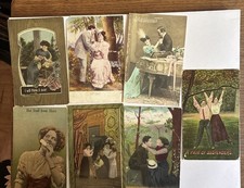 7 Vintage Postcards Early 1900S Very Old Postmarked And Unposted picture