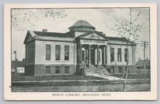 Public Library in Brainerd Minnesota c1907 Postcard picture