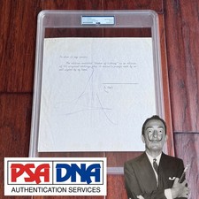 SALVADOR DALI Autograph STATUE OF LIBERTY Artwork C.O.A. Signed * PSA picture