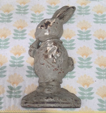 Antique Peter Rabbit Cast Iron Door Stop - Primitive Styled Unmarked picture