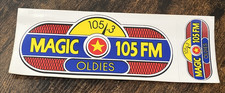 Vintage 1980's Magic 105 FM San Antonio TX Radio Station Decal Sticker 9''x3'' picture