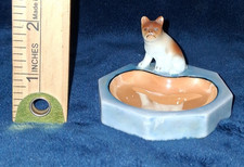 Vintage Noritake Hand Painted Porcelain Figural Dog Ashtray Trinket Dish Japan picture