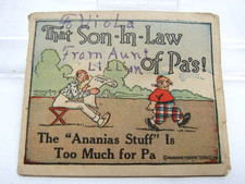 Antique OLD RELIABLE COFFEE Fold Out Cartoon Advertising THAT SON IN LAW OF PA'S picture