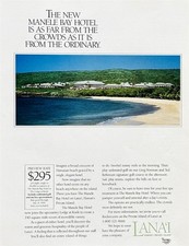 1991 MANELE BAY HOTEL Lanai Hawaii's Private Land Original PRINT AD picture