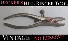 ✨VINTAGE✨ Nice Red DECKER'S HILL RINGER Hog Ring Pliers 6 1/2