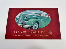 1939 LA SALLE V8 BY CADILLAC ORIGINAL SALES BROCHURE NOT A REPRINT picture