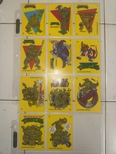 Teenage Mutant Ninja Turtles 1989 Topps Complete 11 Card Sticker Set Pack Fresh picture