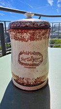 SPAIN PICKMAN 202 RAMON ALLONES TOBACCO PORCELAIN BROWN CIGAR HUMIDOR JAR 1920s picture