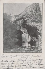 Marshalls Falls East Stroudsburg PA Waterfall Footbridge Pocono 1906 Postcard picture