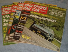 Sports Car Graphic, five vintage issues, 1968. picture