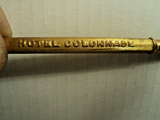 Vintage Brass Hotel Colonnade Toothpick Holder 2-1/2