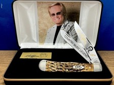 CASE XX George Jones ”MR.COUNTRY MUSIC” Peach Seed Bone Trapper Knife/Box MINT. picture