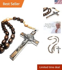 Authentic Italian Rosary Necklace Blessed by Pope - 21.5