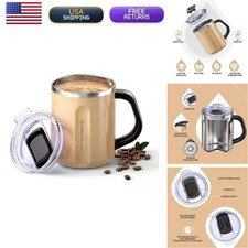 Ideus 16 Oz Insulated Coffee Mug Lid And Handle (golden, FUJI FLOW) DLM001PC16 picture