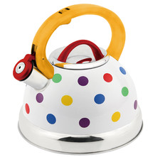 Haus Roland Colorful Polka Dot Stainless Steel Whistling Kettle 3.2 qt picture