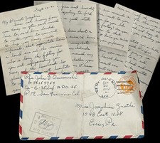 1943 WWII Soldier Letter “Hell Hole South Pacific” APO 25 35th Infantry Censored picture