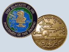 NAVY SUBMARINE USS BLACKFIN S3-322 MILITARY SUBMARINE FORCE CHALLENGE COIN picture