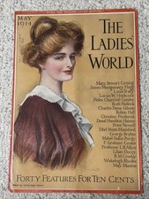 1914 Cover Only The Ladies World Magazine Cover, Gibson Girl, Beautiful Lady picture