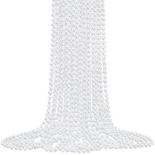 12 Pack Faux Pearl Necklace Bulk Long Pearl 's Jewelry 1920s White Pearl Part picture