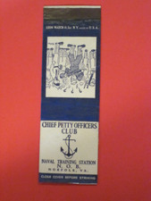 Naval Chief Petty Officers Club Matchbook Cover - Norfolk, Virginia picture