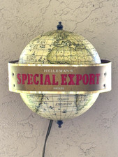 Vintage Heilemans Special Export Beer Lighted Revolving Globe Wall Lamp / Sign picture
