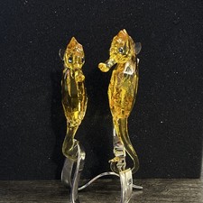 Swarovski Crystal Seahorse Figurine Pair Yellow- Original Box picture