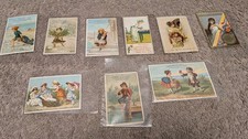 Lot Of 9 Victorian Trade Cards Soaps Babbits Boraxine Lautz Beach's Gowan's  picture