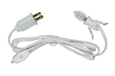 Clip In Lamp Replacement Cord Christmas Village House with Clear Light Bulb (1) picture