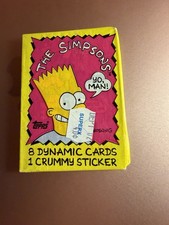 The Simpsons 1990 Topps Wax Pack  8 Cards 1 Sticker picture
