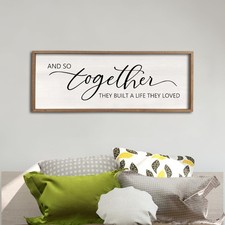 comurdyo And So Together They Built A Life They Loved Framed Wood Sign 40'X15' picture