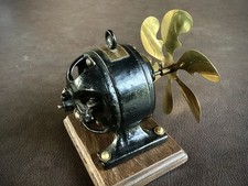 Knapp Leader Electric Novelty Toy Motor Antique Cast Iron Brass Six Blade Fan picture