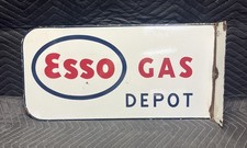 1950's Esso Gas Station Porcelain Flange Sign (13 x 26) picture