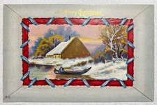 Early 1900's Embossed 'A Merry Christmas' Postcard Copr. E. Nash 1914 Series 56 picture