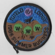 1986 Summer Business Tutelo Lodge 161 OA Blue Ridge Mountains Council BLK Bdr. [ picture