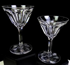 Brilliant Cut Crystal Paneled Thumbnail Sunburst Base 2Pc 4 1/2