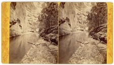 UTAH STEREOVIEW - Virgin River - Birch on the Rock - JK Hillers (Powell Exped) picture