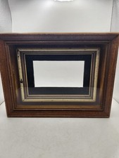 Vintage Deep Wood Shadow Box Frame Custom Victorian Style 8.5x7 Display Case 3D picture