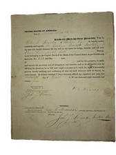 1825 Peter C. Brooks Signed Stock Transfer – Bank of the United States, Boston picture