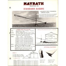 Mayrath Industries Inc. Standard Augers Vintage Farming Leaflet SJ21 picture