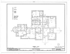 Photo:Hudson New York Olana 1900s Basement Floor Plan HABS picture