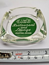 Vintage Kim's Restaurant and Lounge Medford Oregon 4 Lobe Glass Ashtray picture