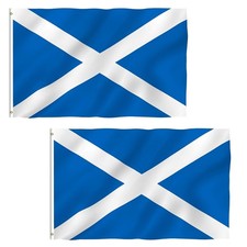 Anley 2 Pcs Fly Breeze 3x5 Foot Scotland Flag Scottish National Flags Polyester picture