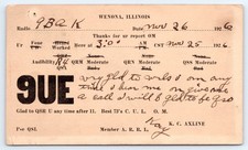 1926 Wenona Illinois Marshall County K C Axline 9UE Vintage QSL Ham Radio Card picture