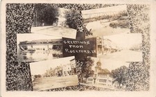 J48/ Rockford Iowa RPPC Postcard c1910 6View Bridge School Main St 241 picture