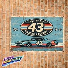 Richard Petty 43 Vintage Racing Poster 8x12 Metal Tin Sign Decor picture